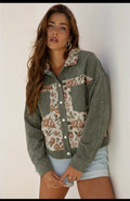 Corduroy floral jacket