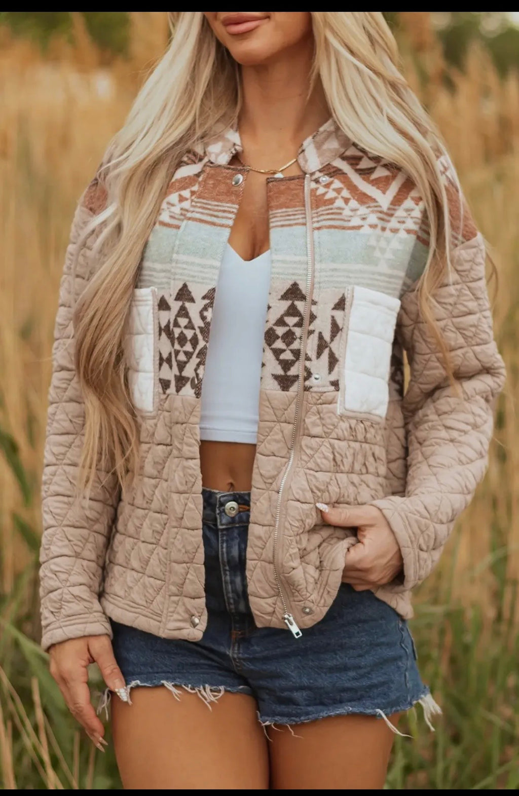 Quilted Aztec Jacket